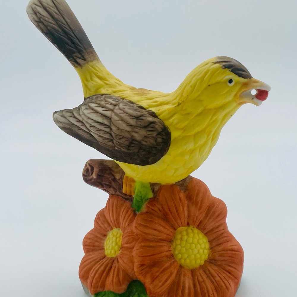 Yellow and Brown Bird Figurine